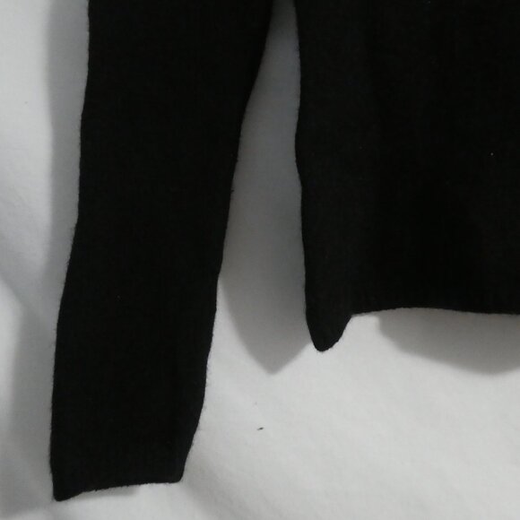 CLOCKHOUSE | small | Black Mock Neck Long Sleeve Wool Sweater - Picture 6 of 16